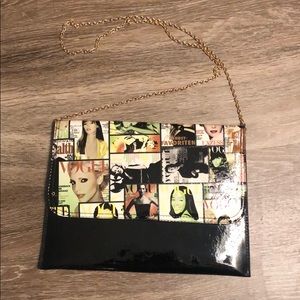 Patent leather clutch purse